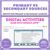 Primary vs Secondary Sources - FREE - Drag & Drop - Digita