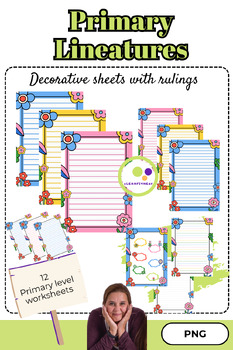 Preview of Primary worksheets | Writing sheet | Decorative sheets