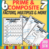 Factors, Multiples, Prime & Composite Numbers Worksheets