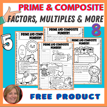 Preview of Prime And Composite numbers worksheets | Factors and Multiples No prep Worksheet