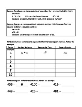 Prime, Composite, Square, and Roots Worksheet by Monroe's Illustrious Minds