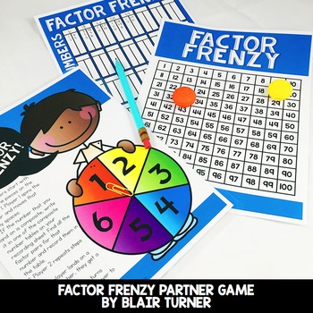 Preview of Prime, Composite, and Factor Pairs Game: 4th Grade Math Centers 4.OA.4