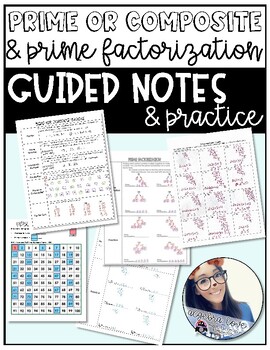 Preview of Prime, Composite, and Prime Factorization Guided Notes & Practice