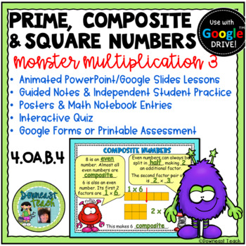 Preview of Prime Composite and Square Numbers-Monster Multiplication 3