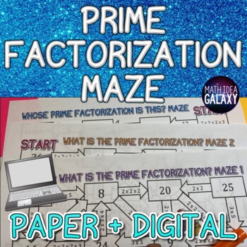 Prime Factorization Digital Activity (Maze) by Idea Galaxy | TPT