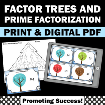 Preview of Prime Factorization Factor Trees Number Theory Common Core Standard 6.NS.B.4