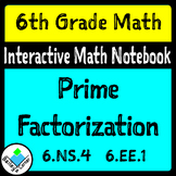 Prime Factorization Foldable for Interactive Notebook