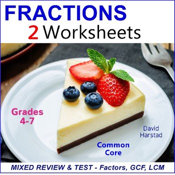 Preview of Prime Factorization, GCF, and LCM - Mixed Review and Test