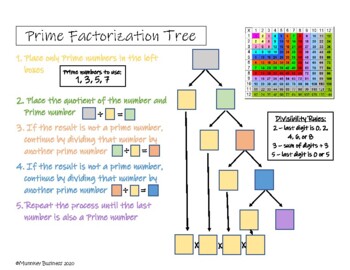 Preview of Prime Factorization Graphic Organizer