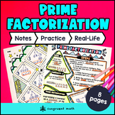 Prime Factorization Guided Notes & Doodles | Factor Trees 