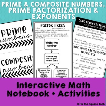 Preview of Prime Factorization Interactive Notebook