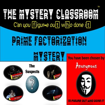 Preview of Prime Factorization Mystery | Mystery Classroom (Distance Learning)