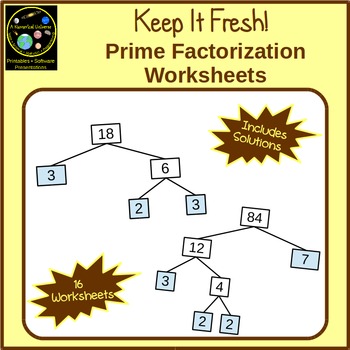 Prime Factorization Factor Trees by A Numerical Universe | TpT