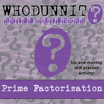 Preview of Prime Factorization Whodunnit Activity - Printable & Digital Game Options