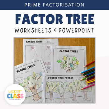 Preview of Prime Factorization Worksheet & PowerPoint: Finding Factors with Factor Trees