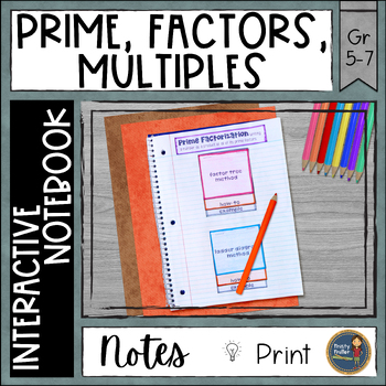 Preview of Prime Factors and Multiples Interactive Notebook