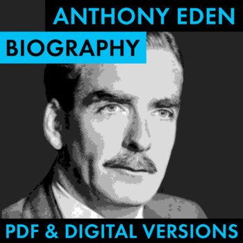 Preview of Prime Minister Anthony Eden Biography Research Organizer PDF & Google Drive CCSS