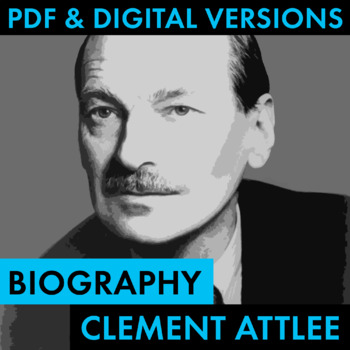 Preview of Prime Minister Clement Attlee Biography Research Organizer, PDF & Google Drive