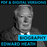 Prime Minister Edward Heath Biography Research Organizer P