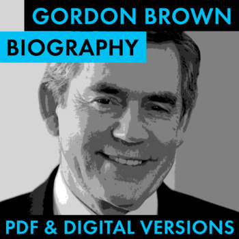 Preview of Prime Minister Gordon Brown Biography Research Organizer PDF & Google Drive CCSS
