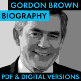 Prime Minister Gordon Brown Biography Research Organizer P