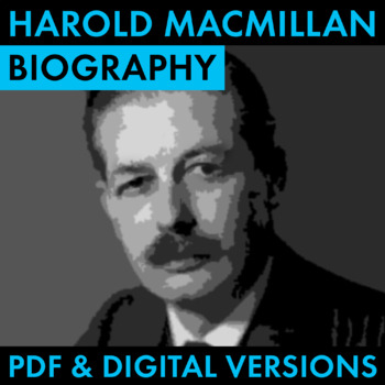 Preview of Prime Minister Harold Macmillan Biography Research Organizer, PDF & Google Drive