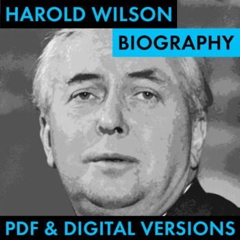 Preview of Prime Minister Harold Wilson Biography Research Grid, PDF & Google Drive, CCSS