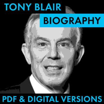 Preview of Prime Minister Tony Blair Biography Research Organizer, PDF & Google Drive CCSS