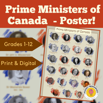 Preview of Prime Ministers of Canada - Poster | History, Civics, & Social Studies