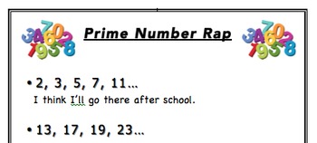 Preview of Prime Number Rap / Chant