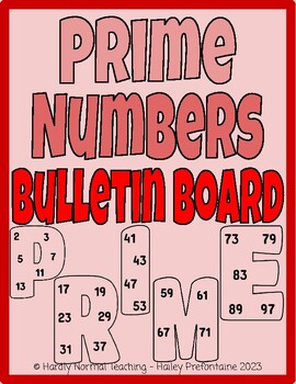 Preview of Prime Numbers Bulletin Board