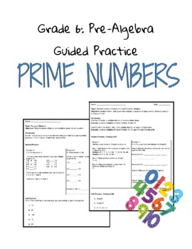 Preview of Prime Numbers Guided Practice Worksheets