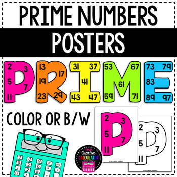 Preview of Prime Numbers Posters Set - Math Classroom Decor