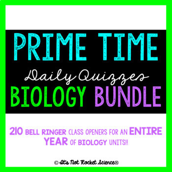 Preview of Biology Bell Ringers or Exit Slips - FULL YEAR BUNDLE