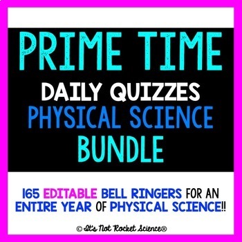 Preview of Physical Science Bell Ringers or Exit Slips - FULL YEAR BUNDLE