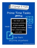 Prime Time Task 1: Place Value and Vocabulary Building. Da