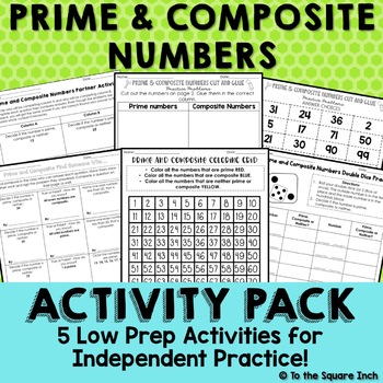 Preview of Prime and Composite Activities - Low Prep Games, Maze, Dice Activity and More