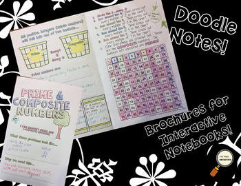 Preview of Prime and Composite - Decorated Notes Brochure for Interactive Notebooks