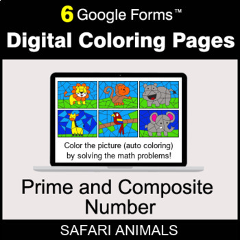 Preview of Prime and Composite Number - Digital Coloring Pages | Google Forms