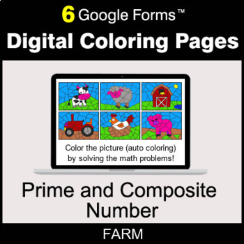 Preview of Prime and Composite Number - Digital Coloring Pages | Google Forms