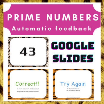Preview of Prime and Composite Number Game for Google Slides plus Easel Assessment