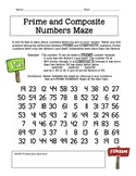 Prime and Composite Number Maze (Activity or Homework)