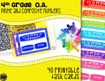 Preview of Prime and Composite Number Task Cards