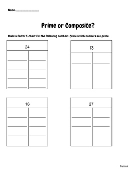 Prime and Composite Numbers by Jaime Hanneman | TPT