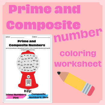 Preview of Prime and Composite Numbers Coloring Worksheet