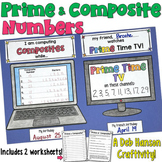 Prime and Composite Numbers Worksheets and Activity: A Mat