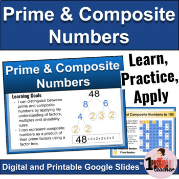 Preview of Prime and Composite Numbers | Digital Math Activities