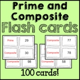Prime and Composite Numbers Flash Cards Posters Worksheets