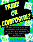 Prime and Composite Numbers Game