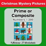 Prime and Composite Numbers - Math Mystery Pictures - Christmas